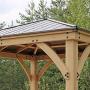 Yardistry 10 x 10 Wood Gazebo with Aluminum Roof Yardistry 10 x 10 Wood Gazebo with Aluminum Roof