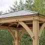 Yardistry 10 x 10 Wood Gazebo with Aluminum Roof Yardistry 10 x 10 Wood Gazebo with Aluminum Roof
