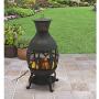 B H & G C0. Better Homes and Gardens Antique Bronze Cast Iron Chiminea, Durable cast Iron Construction!