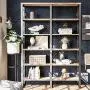 IRONCK Industrial Bookshelf Double Wide 6-Tier, Open Large Bookcase, Wood and Metal Bookshelves for Home Office, Easy Assembly