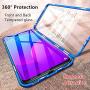 Compatible with Samsun Galaxy Note 10+ 5G (6.8 inch) Case, Jonwelsy 360 Degree Front and Back Transparent Tempered Glass Cover, Strong Magnetic Adsorption Metal Bumper for Note 10 Plus (Black)