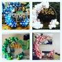 LANGXUN Φ8.5ft (2.6m) Large Size Golden Metal Round Balloon Arch kit Decoration, for Birthday Decoration, Wedding Decoration and Photo Background Decoration