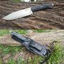 JEO-TEC Nº37 Bushcraft Survival Hunting Camping Knife - Multi-positioned Leather Sheath - Handmade in Spain