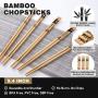 Hiware 10 Pairs Reusable Chopsticks Set Include 5 Pairs Metal Stainless Steel Spiral Chopsticks and 5 Pairs Natural Bamboo Chopsticks 8.8 Inches, Easy to Hold