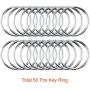 Paxcoo 100 Pcs Metal Swivel Lanyard Snap Hook with Key Rings