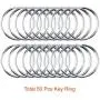 Paxcoo 100 Pcs Metal Swivel Lanyard Snap Hook with Key Rings