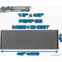 CCG 16''x48'' Perforated SS Grill Mesh Sheet - Gloss Black
