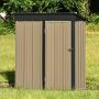 5x3 FT Outdoor Storage Shed, Galvanized Steel Tool Shed House for Patio Garden Backyard Lawn, Utility Tool House with Door, Dark Grey