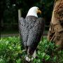 chisheen Bald Eagle Outdoor Metal Yard Art Statue and Sculpture for Garden Lawn Patio Living Room Decoration