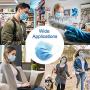 Jiandi 50PCS Face Masks Disposable, 3-Ply Adults Protective Safety Face Mask with Metal Nose Clip Breathable Non-Woven Mouth Face Cover for Men Women