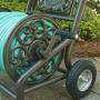 Liberty Garden 301 Never Flat 2-Wheel Decorative Garden Hose Reel Cart, Holds-200-Feet of 5/8-Inch Hose - Bronze