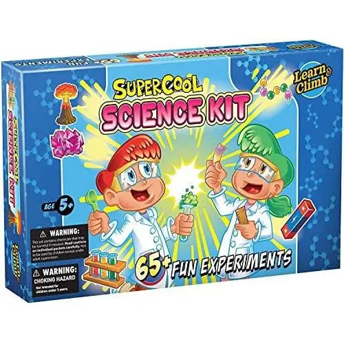 Learn & Climb Science Kit for Kids - Set Includes Over 65 Science Experiments + Scientist Name tag! Learn & Climb Science Kit for Kids - Set Includes Over 65 Science Experiments + Scientist Name tag!