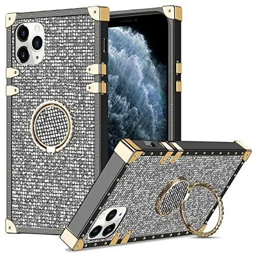 Wollony for iPhone 11 Pro Max Case with Kickstand Ring Holder Square Edge for Hippie Women Retro Bling Soft Protective Metal Reinforced Corners Shockproof Cover for iPhone 11 Pro Max 6.5inch Diamond Wollony for iPhone 11 Pro Max Case with Kickstand Ring Holder Square Edge for Hippie Women Retro Bling Soft Protective Metal Reinforced Corners Shockproof Cover for iPhone 11 Pro Max 6.5inch Diamond