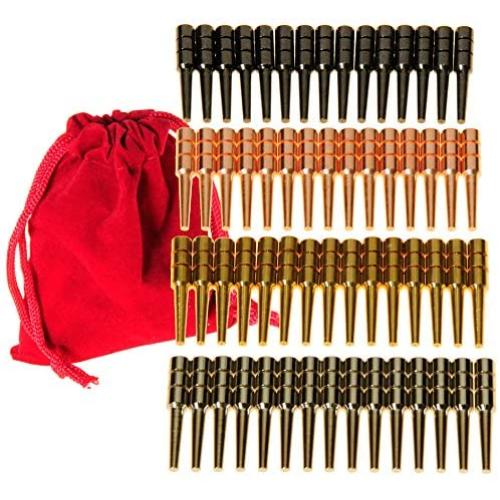 Cribbage Pegs Friends and Family Pack _ Premium Metal Cribbage Pegs _ Set of 60 _ in Four 1 5/16” Tall; Fit 1/8 Holes