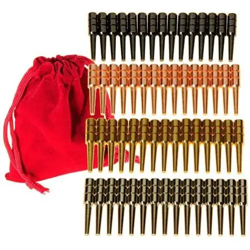 Cribbage Pegs Friends and Family Pack _ Premium Metal Cribbage Pegs _ Set of 60 _ in Four 1 5/16” Tall; Fit 1/8 Holes