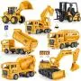Mini Construction Trucks, GEYIIE Construction Vehicles Site for kids Engineering Toys Playset for Boys, Pull Back Cars Excavator Digger Tractor Bulldozer Dump Cement Toys Gifts for Holiday Party Favor Mini Construction Trucks, GEYIIE Construction Vehicles Site for kids Engineering Toys Playset for Boys, Pull Back Cars Excavator Digger Tractor Bulldozer Dump Cement Toys Gifts for Holiday Party Favor