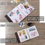 Photo Album Self Adhesive 3x5 4x6 5x7 8.5x11 Magnetic Scrapbook Album DIY Length 11 x Width 10.8 (Inches) with A Metallic Pen