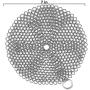 Stainless Steel Cast Iron Skillet Cleaner Chainmail Cleaning Scrubber With Hanging Ring for Cast Iron Pan, Pre-Seasoned Pan, Griddle Pans, BBQ Grills, and More Pot Cookware-Round 7 Inch Diameter
