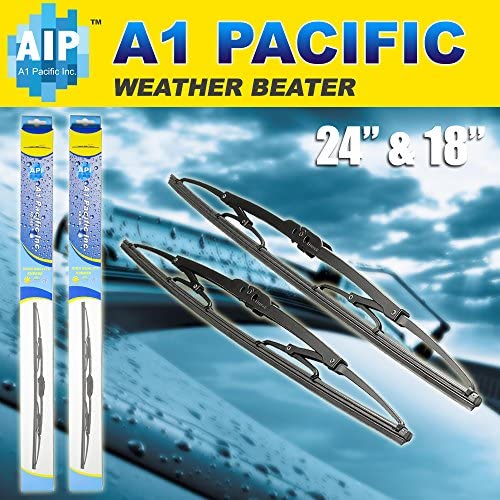 Metal Frame Windshield Wiper Blades J-HOOK OEM Quality(Set of 2 wipers) (24''+18'')