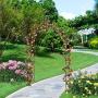 Kinbor Metal Arch Trellis Black Metal Arbor Garden Arbors and Arches for Climbing Plants
