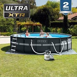 Intex 18ft X 52in Ultra XTR Pool Set with Sand Filter Pump, Ladder, Ground Cloth & Pool Cover