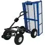 Sunnydaze Utility Steel Dump Garden Cart, Outdoor Lawn Wagon with Removable Sides, Heavy-Duty 660 Pound Capacity, Blue Sunnydaze Utility Steel Dump Garden Cart, Outdoor Lawn Wagon with Removable Sides, Heavy-Duty 660 Pound Capacity, Blue