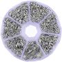 Supla Open Jump Rings 4mm 5mm 6mm 7mm 8mm 10mm 21 Gauge and 19 Gauge,Lobster Claw Clasp 12 x 7mm for jewlery Making findings (Dull Silver)