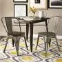 Furmax Metal Dining Chair Indoor-Outdoor Use Stackable Chic Dining Bistro Cafe Side Metal Chairs Set of 4(Gun) Furmax Metal Dining Chair Indoor-Outdoor Use Stackable Chic Dining Bistro Cafe Side Metal Chairs Set of 4(Gun)