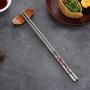 HuaLan Metal Alloy Chopsticks Stainless Steel Lightweight Chopsticks 5 Pairs Gift Set