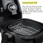 AIQI 5 Piece Air Fryer Accessories, Including Cake Barrel, Pizza Pan, Metal Holder, Skewer Rack and Silicone Mat for Gowise Phillips and Cozyna and More, Fit All 3.7QT - 5.3QT - 5.8QT AIQI 5 Piece Air Fryer Accessories, Including Cake Barrel, Pizza Pan, Metal Holder, Skewer Rack and Silicone Mat for Gowise Phillips and Cozyna and More, Fit All 3.7QT - 5.3QT - 5.8QT