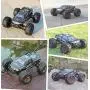 Hosim Large Size 1:10 Scale High Speed 46km/h 4WD 2.4Ghz Remote Control Truck 9125,Radio Controlled Off-road RC Car Electronic Monster Truck R/C RTR Hobby Grade Cross-country Car (Black)