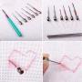 8 Pcs Felting Punch Needles,Embroidery Stitching Punch Needle,Embroidery Poking Cross Stitch Tools Knitting Needle Art Handmaking Sewing Needles with 4 Colors Thread