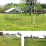 wonline Large Metal Chicken Coop, Hen Rabbit Chicken Cage, Backyard Walk-in Pens Crate Enclosure Playpen Pet Exercise