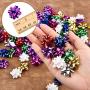 Tatuo 320 Pieces Mini Gift Bows Christmas Metallic Wrap Bows Self Adhesive Gifts Bows for Holiday Christmas Birthday Party Favor, 8 Colors