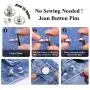 8 Sets Button Pins for Jeans, Replacement Jean Buttons Snaps No-Sew Jean Buttons Bits, Instant Button Adjustable Metal Button Pants Button Craft DIY Fasteners 1 inch Jean Pins for Pants Waist(Silver) 8 Sets Button Pins for Jeans, Replacement Jean Buttons Snaps No-Sew Jean Buttons Bits, Instant Button Adjustable Metal Button Pants Button Craft DIY Fasteners 1 inch Jean Pins for Pants Waist(Silver)