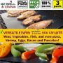 Grill mat Set of 3 - Non Stick BBQ Grill Sheets Reusable - Grill Pads Nonstick - Baking Grilling Mats Compatible with Charcoal Gas Weber Charbroil Traeger Grills - Outdoor Barbecue Accessories Black