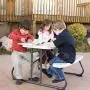 Lifetime 90188 Swing Set, Children’s Picnic Table & Bucket Swing Bundle, Earthtone Lifetime 90188 Swing Set, Children’s Picnic Table & Bucket Swing Bundle, Earthtone