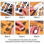 PH PandaHall 2 Sizes 3 Color Flat Oval Trays (45 Pcs) with Glass Cabochon Dome Tiles Clear Cameo (45 Pcs), Total 90 Pieces (45 Sets) for Crafting DIY Jewelry Making