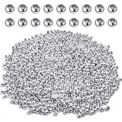 Crimp Beads 3mm, 1000 Pieces Stopper Beads Metal Bead Spacers for DIY Bracelet Jewelry Making, Silver