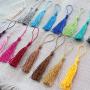 CREATRILL 100 Pcs 13cm/5 Inch Silky Handmade Soft Craft Mini Tassels with Loops for Jewelry Making, DIY Projects, Bookmarks, 20 Colors, 5 Pcs of Each