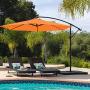 Greesum Offset Umbrella 10FT Cantilever Patio Hanging Umbrella Outdoor Market Umbrella with Crank and Cross Base (Orange) Greesum Offset Umbrella 10FT Cantilever Patio Hanging Umbrella Outdoor Market Umbrella with Crank and Cross Base (Orange)
