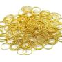 H&D 500pcs Round Edged Split Circular Ring Clips for Crystal Lamps, Crystal Curtain, Crystal Garland, Necklaces, Keys, Earrings, Jewelry Making and Craft Ideas (11mm, Golden)