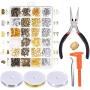 Paxcoo Jewelry Making Supplies Kit - Jewelry Repair Tools with Accessories Jewelry Pliers Findings and Beading Wires for Adult and Beginners