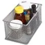 YBM HOME Household Wire Mesh Metal Steel Storage Basket Organizer, Open Bin Shelf Organizer for Kitchen, Cabinet, Pantry, Fruit and Vegetables (1-Unit, 7.75x4.3x4.3) 2302s