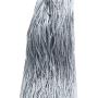 Eyotool 1x2 M Door String Curtain Rare Flat Silver Ribbon Thread Fringe Window Panel Room Divider Cute Strip Tassel for Wedding Coffee House Restaurant Parts, Grey