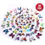 Eoorau 80PCS Butterfly Wall Decals - 3D Butterflies Decor for Wall Removable Mural Stickers Home Decoration Kids Room Bedroom Decor