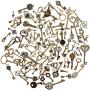 KeyZone 100 Pcs Vintage Antique Bronze Mixed Skeleton Key Charms Pendants DIY for Jewelry Making and Handmaking