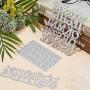 GORGECRAFT 3pcs Metal Frame Cutting Dies Number Alphabet Carbon Steel Embossing Stencil Template Mould for DIY Card Making Scrapbooking Paper Craft Photo Album