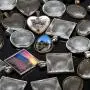 60 Pieces 5 Styles Pendant Trays 30pcs Round & Square & Heart & Teardrop & Oval and 30pcs Bright Glass Cabochon Dome Tiles for Crafting DIY Jewelry Gift Making 60 Pieces 5 Styles Pendant Trays 30pcs Round & Square & Heart & Teardrop & Oval and 30pcs Bright Glass Cabochon Dome Tiles for Crafting DIY Jewelry Gift Making