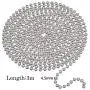 Shappy Beaded Pull Chain Extension with Connector, 10 Feet Beaded Roller Chain with 10 Matching Connectors (4.5 mm, Silver) Shappy Beaded Pull Chain Extension with Connector, 10 Feet Beaded Roller Chain with 10 Matching Connectors (4.5 mm, Silver)